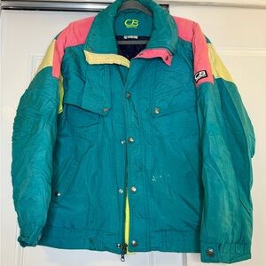 CB Teal and Pink Colorblock Jacket